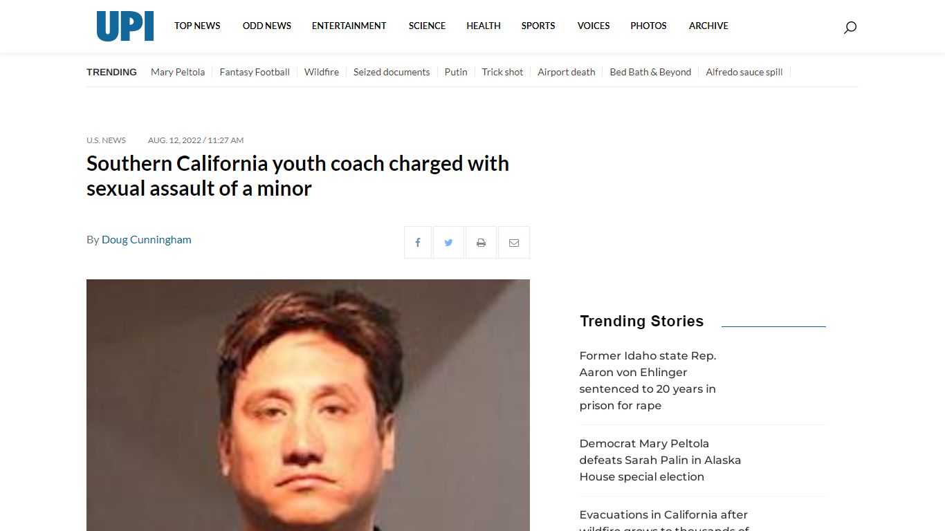 Southern California youth coach charged with sexual assault of a minor ...